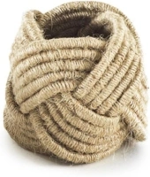 Set of 4 Classic Braided Jute Burlap Napkin Rings, Various Colors (natural)