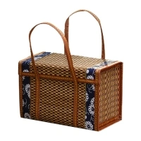 Basket Wicker Woven Storage Food Picnic Container Shopping Bag Blanket Kids Easter Organizer Bath Woodchip Market Gift