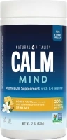 Natural Vitality Calm Mind, Magnesium Citrate + L-Theanine Powder, Supplement for Stress Relief, Gluten Free & Vegetarian, Honey Vanilla, 12 oz.