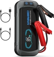 ZETA2000 Battery Jump Starter, 2000A Portable Jump Box for Car Battery, 12V Battery Booster for Up to 8.0L Gas and 6.5L Diesel Engines, Lithium Jump Starter with LCD Display (Blue)