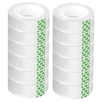 12 Rolls Transparent Tape Refills Clear Tape, 3/4-Inch x 1000 inch Transparent Glossy Tape Gift Wrapping Clear Tape for Office, Home, School