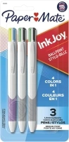 Paper Mate InkJoy Quatro Retractable Ballpoint Pens, Medium Point, Assorted Colors, 3 Pack