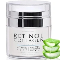 EnaSkin Retinol Face Moisturizer Collagen Cream, Repair Wrinkles, Day/Night Anti-Aging Facial Cream with 7% Hyaluronic Acid & Vitamins, Max. Hydration & Fight Fine Lines, 1.7 fl oz.