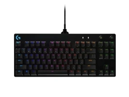 Logitech G PRO Mechanical Gaming Keyboard, Ultra Portable Tenkeyless Design, Detachable Micro USB Cable, 16.8 Million Color LIGHTSYNC RGB Backlit Keys