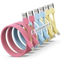 iPhone Charger 6Pack 3/3/6/6/6/10FT, Apple MFi Certified USB to Lightning Cable Fast Sync Charge iPhone Cable Compatible with iPhone 14/13/12/11Pro Max/XS MAX/XR/XS/X/8/7/6Plus and More