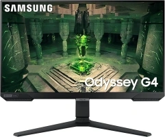 SAMSUNG 25" Odyssey G4 Series FHD Gaming Monitor, IPS, 240Hz, 1ms, G-Sync Compatible, AMD FreeSync Premium, HDR10, Ultrawide Game View, DisplayPort, HDMI, Fully Adjustable Stand, LS25BG402ENXGO