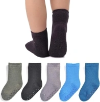 EPEIUS Baby Thermal Socks Toddler Boys/Girls Thick Warm Crew Socks with Grips Brushing Inside 5/6 Pack