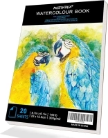 Watercolor Paper Pad, 6.1"X8.7" Water Color Paper, 20 Sheets, 140lb/300gsm Artist Painting Drawing Paper Book, Art Supplies for Adults Kids, Watercolors, Watercolor Paint Set, Journal, Sketchbook