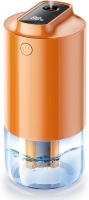 Portable Mini Humidifier with Auto-Purification, Cool Mist Humidifierfors for Bedroom Plants Office Travel, Auto On/Off for Car, Built-in Battery, 2 Mist Modes, Color-Changing Light, 250ml Orange