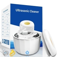 Portable Ultrasonic Retainer Cleaner,Cleans with just water,42kHz Mini Jewelry Cleaning Machine for all Dental Appliances,Jewelry,Diamonds,Aligner,Whitening Trays,Night Dental Mouth Guard