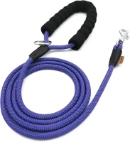 Dog Leash, Braided Rope Traction – Walking Training Lead for Small/Medium Dogs ((1/3") - 6FT, Purple)