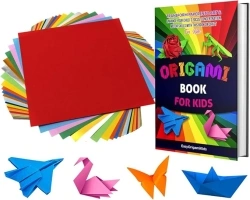 Craft Kits for Kids - Origami Kit for Kids Ages 8-12 : Includes Origami Book & Origami Paper Double-Sided Color, Boosts Problem Solving, Hand-Eye Coordination & Focus, Crafts for Girls and Boys