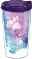 Tervis Paw Prints Made in USA Double Walled Insulated Tumbler Travel Cup Keeps Drinks Cold & Hot, 16oz, Classic