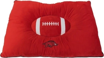 Pets First NCAA PET BED- Arkansas Razorbacks Soft & Cozy Plush Pillow Bed. - Sports Dog Bed. Cuddle, Warm Collegiate Mattress Bed for Cats & Dogs