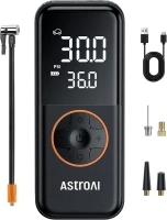 AstroAI L4 Tire Inflator Portable Air Compressor, 150PSI Portable Air Pump for Car Tires with Pressure Gauge LED Light, Electric Air Pump Quick Inflation for Cars, Motorcycles, Bikes, Tires, Balls