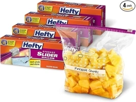 Hefty Slider Storage Calendar Bags, Gallon Size, 120 Count