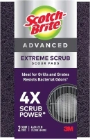 Scotch-Brite Advanced Extreme Scrub, Ideal for Grills and Grates, 12 Scour Pads