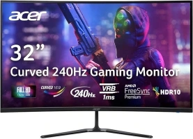 acer Nitro 31.5" FHD 1920 x 1080 1500R Curved PC Gaming Monitor | AMD FreeSync Premium | 240Hz Refresh | 1ms VRB | VESA Mountable | HDR10 | 1 x Display Port 1.4 & 2 x HDMI 2.0 | ED320Q X2bmiipx