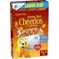 Honey Nut Cheerios Cereal, Limited Edition Happy Heart Shapes, Heart Healthy Cereal With Whole Grain Oats, Large Size, 15.4 oz