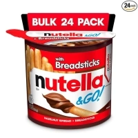 Nutella & GO! Bulk 24 Pack, Hazelnut and Cocoa Spread with Breadsticks, Snack Cups for Kids, 1.8 oz Each