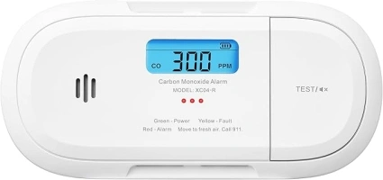 X-Sense Carbon Monoxide Detector Alarm with Digital LCD Display, CO Detector Alarm with 5-Year Replaceable Battery and Peak Value Memory, XC04-R