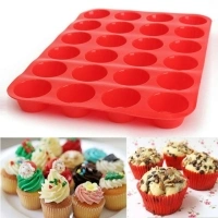 Silicone Mini Muffin Pan Set, 24 Cups Cupcake Pan, Nonstick Silicone Baking Pan,Mini Muffin Tin BPA Free and Dishwasher Safe, Great for Making Muffin Cakes, Tart, Bread