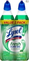 Lysol Toilet Bowl Cleaner Gel, For Cleaning and Disinfecting, Stain Removal, Forest Rain Scent, 24oz (Pack of 2)