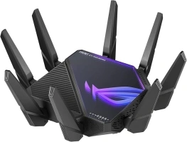 ASUS ROG Rapture WiFi 6E Gaming Router (GT-AXE16000) - Quad-Band, 6 GHz Ready, Dual 10G Ports, 2.5G WAN Port, AiMesh Support, Triple-level Game Acceleration, Lifetime Internet Security, Instant Guard