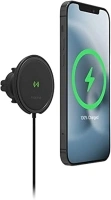 mophie Snap+ Wireless Vent Mount Universal Charger, 15W Charging, Magnetic Positioning for Accurate Placement, One-Hand Operation, Compatible with Magsafe for iPhone 12 Models & Qi- Enabled Devices