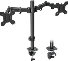 MOUNTUP Dual Monitor Desk Mount, Max 32 Inch up to 19.8lbs, Fully Adjustable Dual Monitor Arm for 2 LCD Screens, Dual Monitor Stand with C-Clamp and Grommet Base