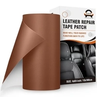 OAZ Self Adhesive Leather Repair Tape, 4X63 inch Leather Repair Patch for Furniture, Leather Repair Kit for Car Seats, Couch, Sofas, Chairs (Brown)