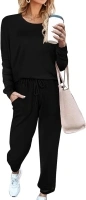 Aloodor Sweatsuit for Women 2 Piece Outfits for Womens Crewneck Sweatshirts Pullover