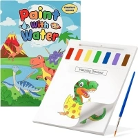 Paint With Water Coloring Book for Toddlers: Mess Free Kids Watercolor Painting Activity Kit - Arts and Crafts For Ages 2 3 4 5 6 Years Old - Dinosaur - Pocket Travel Book, Gift Toy, Stocking Stuffers