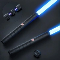 jvmusaber Lightsaber Toy, 8-12 Year Old Boy Girl Birthday Gift, 2-in-1 Detachable USB C Charge Light Saber, 12 Colors and 4 Modes & Sounds, for Kid and Adult Christmas Thanksgiving Gifts (Black)