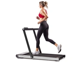 Sunny Health & Fitness ASUNA Slim Flat Folding Treadmill, Motorized with Low Profile, Speakers & Space Saving