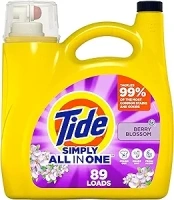 Tide Simply Clean & Fresh Liquid Laundry Detergent, Berry Blossom Scent, 89 loads, 117 fl oz