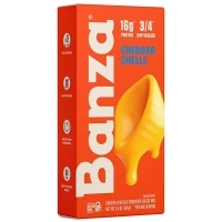 Banza Shells & Classic Cheddar Mac and Cheese - High Protein, Gluten Free, and Lower Carb Protein Mac and Cheese - 5.5oz