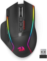 Redragon Wireless Gaming Mouse, Ergonomic Mouse 16000 DPI with Rapid Fire Key, 9 Macro Buttons, 170-Hour Durable Power Capacity and RGB Backlight Wired/Wireless Mouse for Laptop/Mac/PC