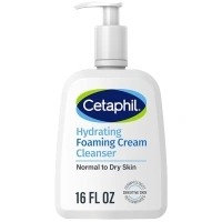 Cetaphil Cream to Foam Face Wash, Hydrating Foaming Cream Cleanser, 16 oz, For Normal to Dry, Sensitive Skin, with Soothing Prebiotic Aloe, Hypoallergenic, Fragrance Free