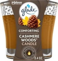 Glade Candle Jar, Air Freshener, Cashmere Woods, 3.4 Oz