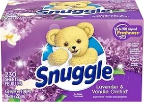 Snuggle Fabric Softener Dryer Sheets Lavender Vanilla Orchid 230ct