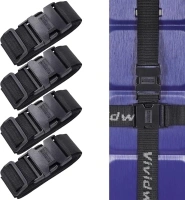 Luggage Straps for suitcases 4 Pack Travel Belt Wide Adjustable Packing Luggage Straps Travel Accessories (Black)