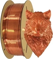 3D Printing Filament 1.75mm Silk Metallic Copper PLA 3D Printer Filament, 1KG 2.2LBS 3D Printing Silk PLA, High Diameter Tolerance, Widely Fit for 3D Printer/3D Pen, 1KG Silk Copper PLA