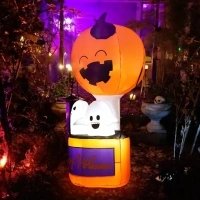 6 FT Halloween Inflatable Hot Air Balloon with Ghosts Outdoor Decoration,Blow Up Yard Decoration with Built-in LED for Halloween Decor,Halloween Outdoor, Yard, Garden, Lawn Party Decoration