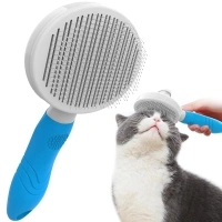 Cat Brush Dog Brush with Release Button for Shedding, Self Cleaning Cat Comb Hair Brush for Indoor Cats, Dog Deshedding Brush Grooming Kit, Pet Supplies Hair Remover Tool