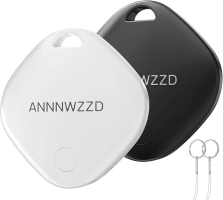 ANNNWZZD Tags 2 Pack Air Tracker Item Finders with Apple Find My (iOS Only) Track Your Keys, Wallet, Luggage, Backpack, Super Lightweight, Comes with 2 Beautiful Keyrings