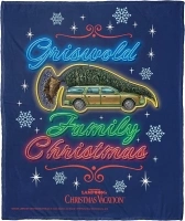 Northwest National Lampoons Christmas Vacation Silk Touch Throw Blanket, 50" x 60", Griswold Family Vacation Neon