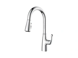 Amazon Basics - Pull-Down Kitchen Faucet with Perfect Slide and Fast Mount - Chrome 1 pack