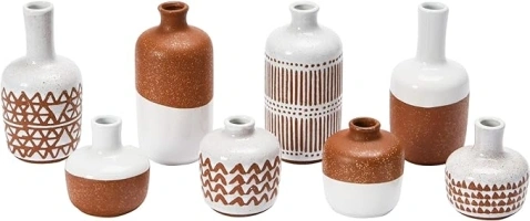 Main + Mesa Stoneware Vases, Set of 8