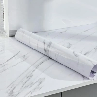 LONGYONG Marble Contact Paper for Countertops Peel and Stick Wallpaper Countertop Covers Peel and Stick Wrap Self Adhesive Waterproof for Counter Top Kitchen Cabinet Desk 11.8x197inches